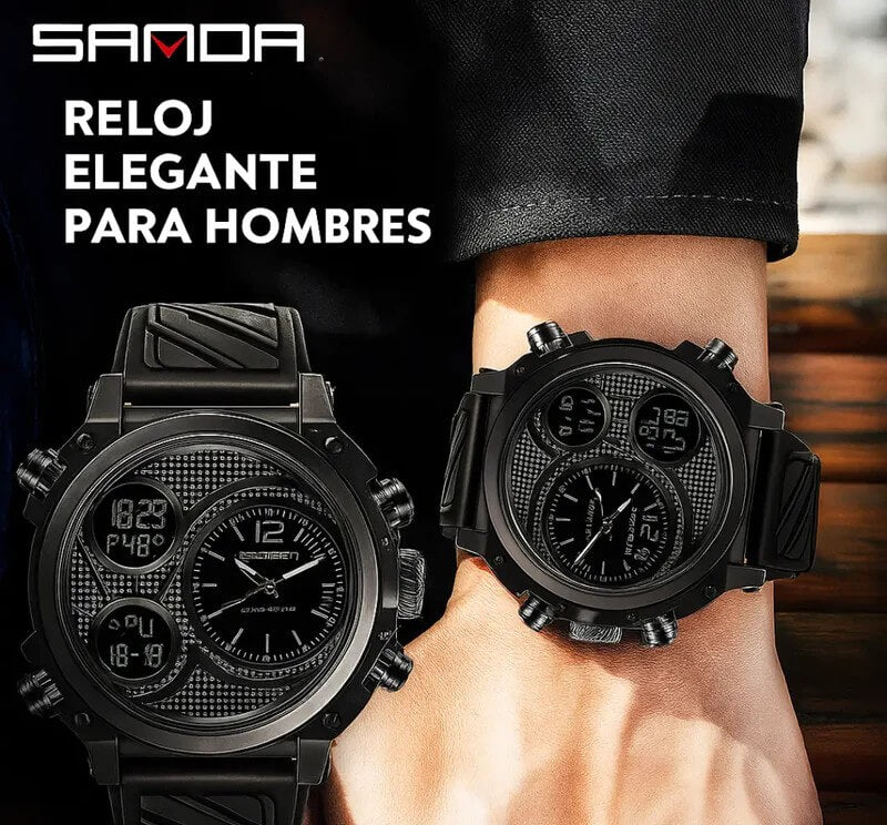 ⌚El reloj que todo hombre debe tener | Reloj Deportivo Sanda 3002 Original - A Prueba De Agua 💧