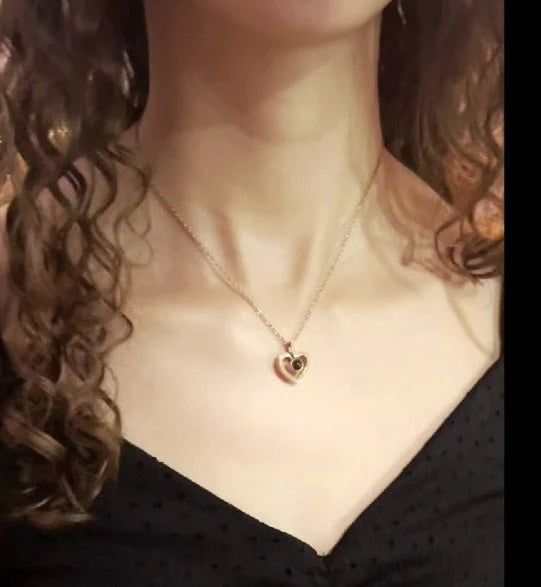 Collar Te Amo en 100 idiomas 💖 + Cajita Regalo GRATIS🎁