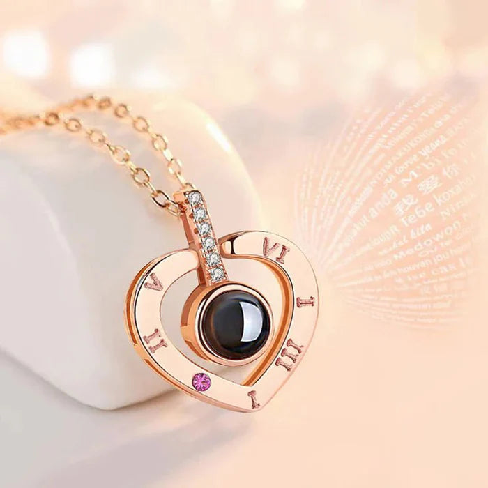 Collar Te Amo en 100 idiomas 💖 + Cajita Regalo GRATIS🎁