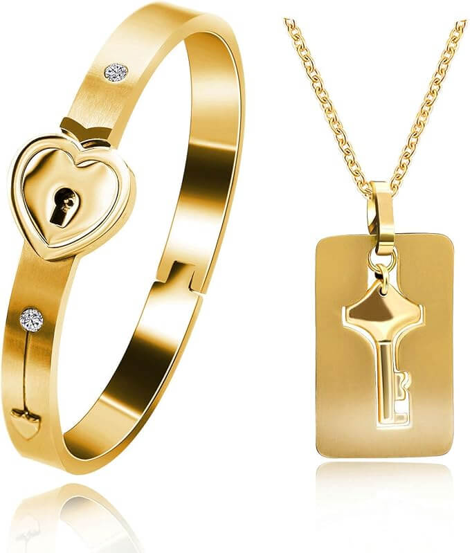 Set Amor en Acero Inoxidable – Collar y Brazalete + Caja de Regalo GRATIS 🎁