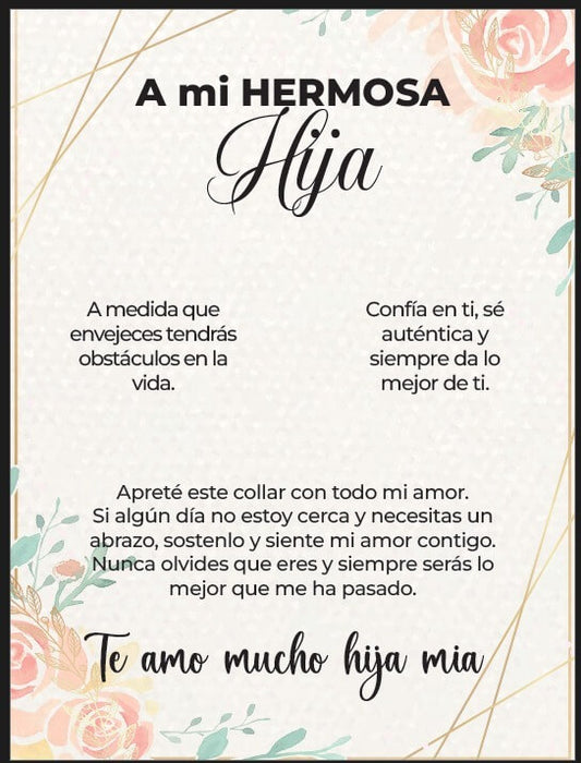 Carta dedicatoria Hija