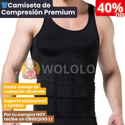 👕 Camiseta interior Premium Moldeadora + Guía GRATIS para bajar barriga de verdad 🎁