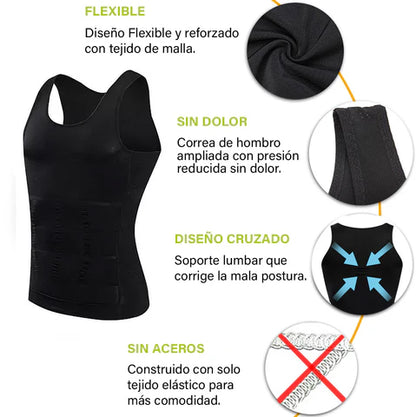 👕 Camiseta interior Premium Moldeadora + Guía GRATIS para bajar barriga de verdad 🎁